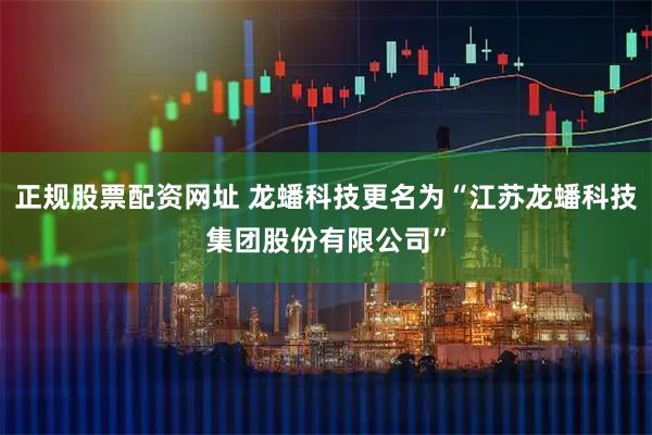 正规股票配资网址 龙蟠科技更名为“江苏龙蟠科技集团股份有限公司”